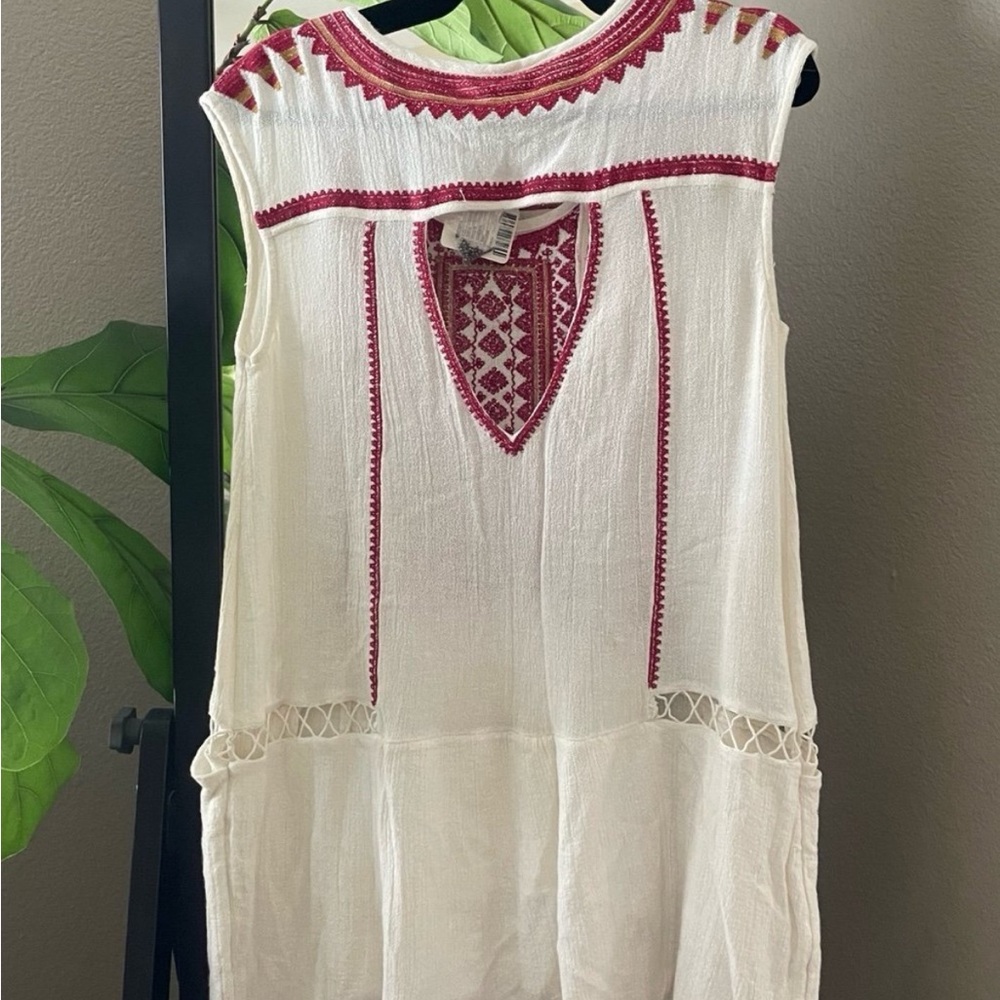 Free People Embroidered Tunic Dress - Picture 3 of 5